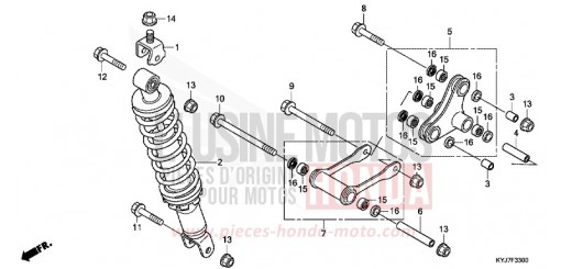 COUSSIN ARRIERE CBR250RAB de 2011